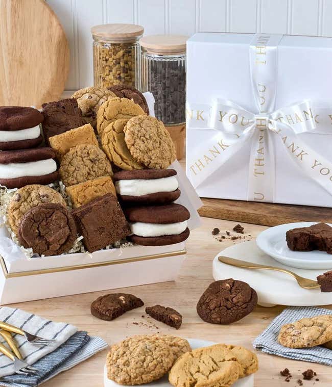 Thank you cookies and brownie gift