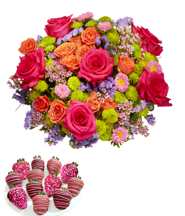 Partial image of Strawberry Sundae with Chocolate Berries without vase.