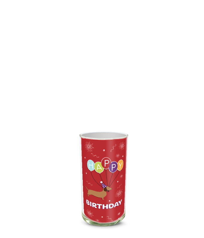 Partial image of Custom Photo Vase without flowers.